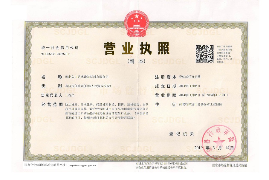 天津公司营业执照